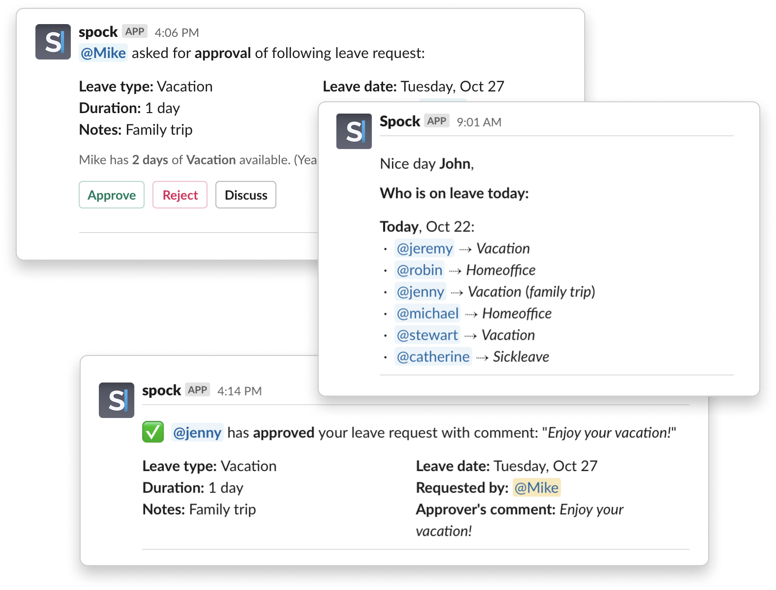 Slack Absences Notifications